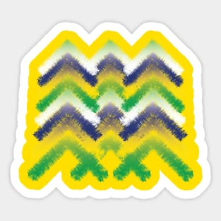 Brazil Flag Color Theme For World Cup Sticker